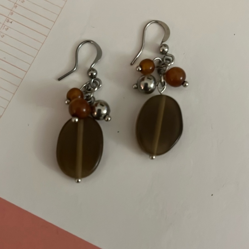 Chicos brown earth tone earrings